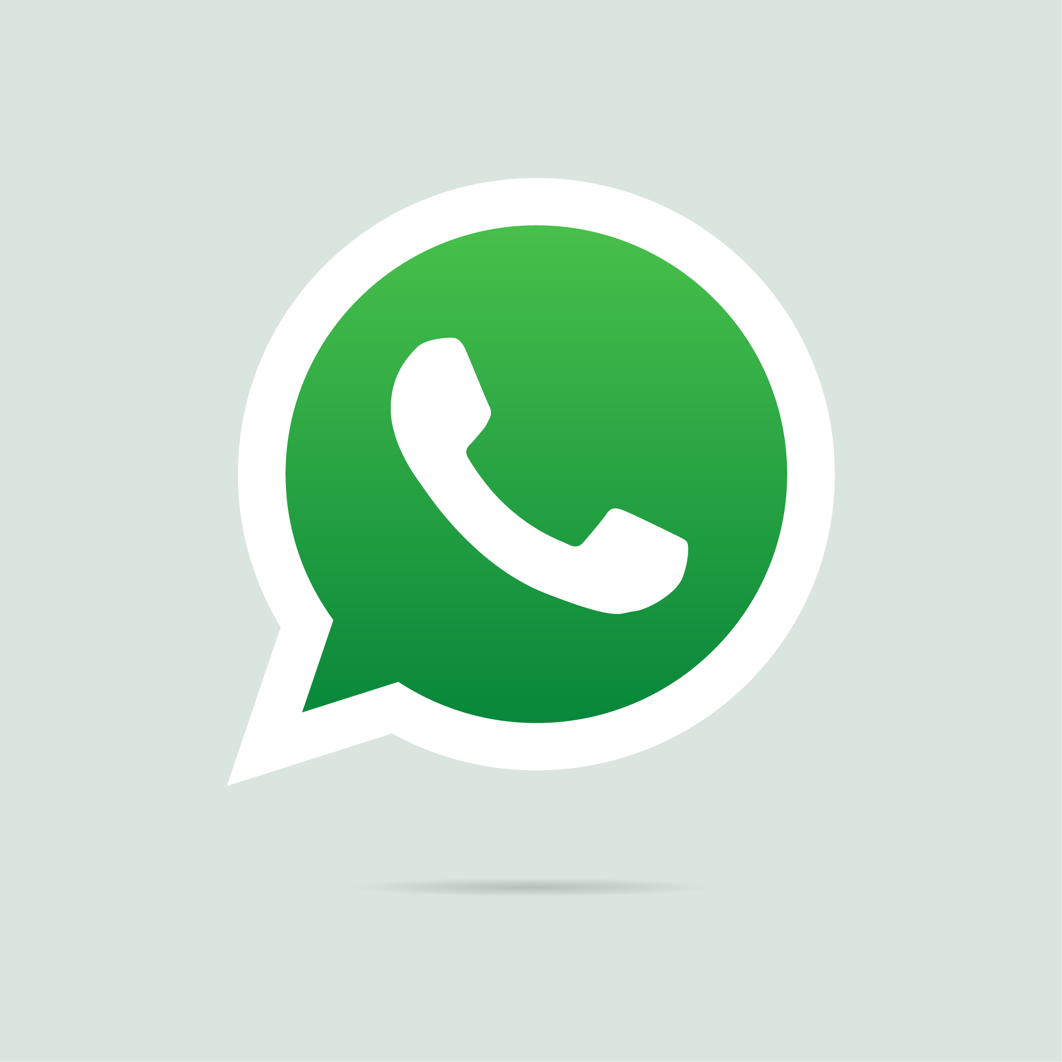 Si vede il logo di whatsapp su uno sfondo verde chiaro.